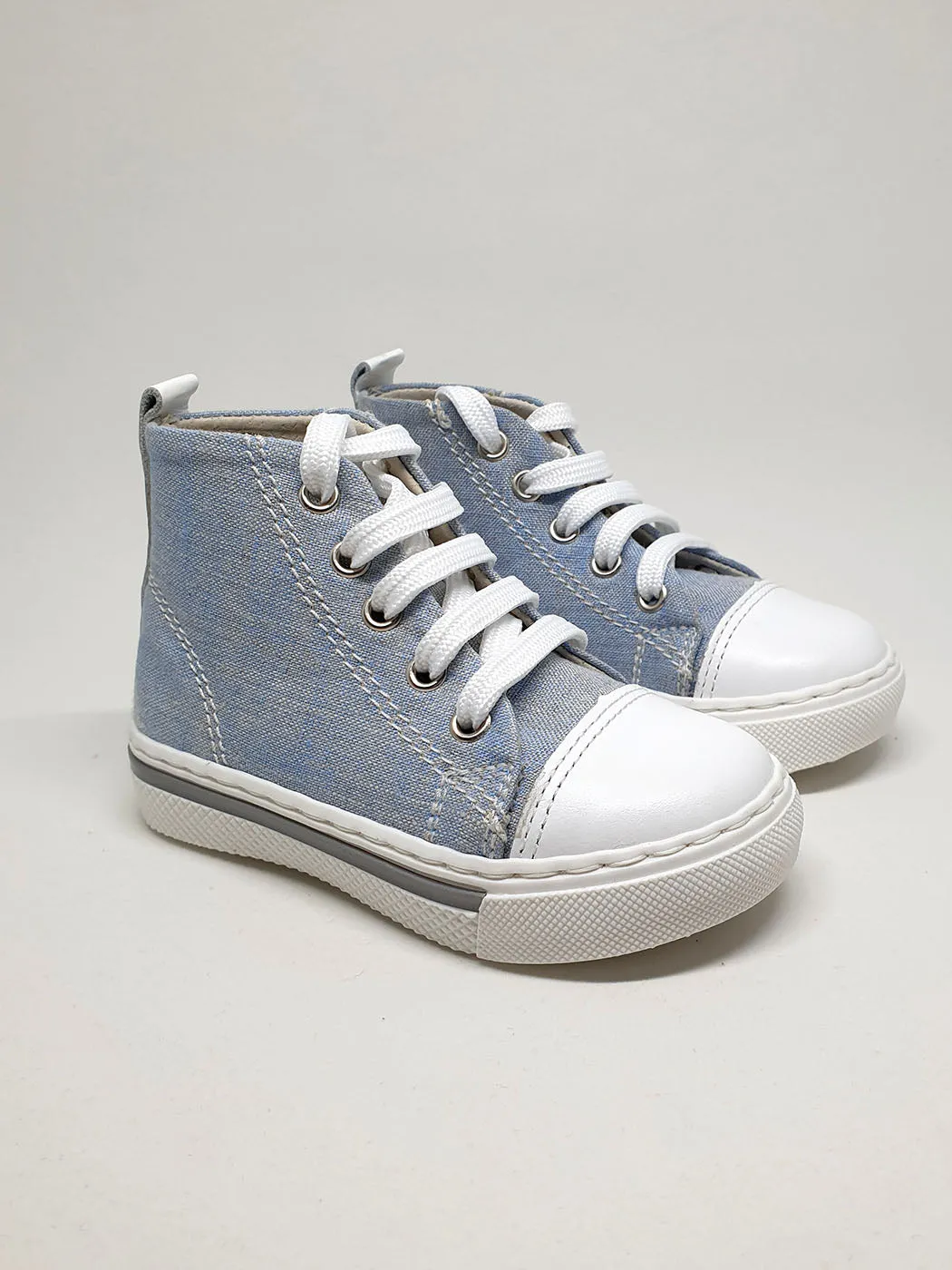 Baby bootie shoe for boy - BLUE SKY- blue