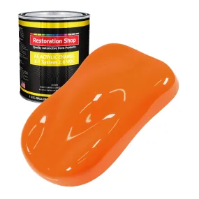 California Orange Acrylic Enamel Auto Paint (Gallon Paint Color Only) Professional Single Stage Gloss Automotive Car Truck Equipment Coating, 2.8 VOC