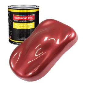 Candy Apple Red Metallic Acrylic Enamel Auto Paint - Gallon Paint Color Only - Professional Single Stage Automotive Car Equipment Coating, 2.8 VOC