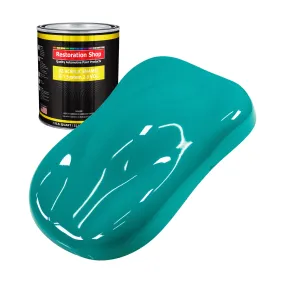 Deep Aqua Acrylic Enamel Auto Paint - Quart Paint Color Only - Professional Single Stage High Gloss Automotive, Car, Truck, Equipment Coating, 2.8 VOC