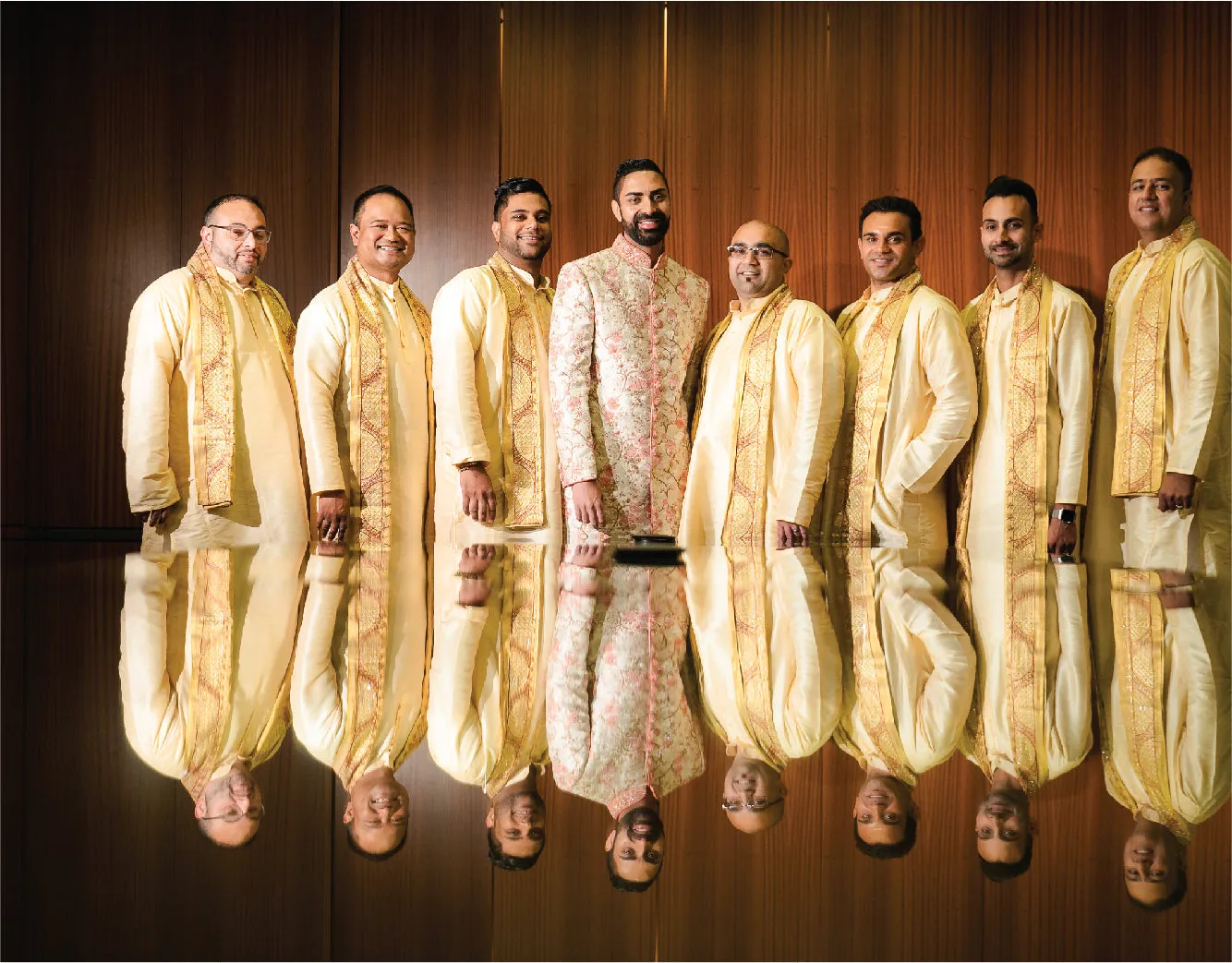 Gold and cream Groomsmen