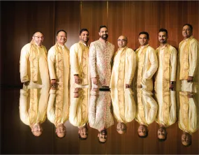 Gold and cream Groomsmen