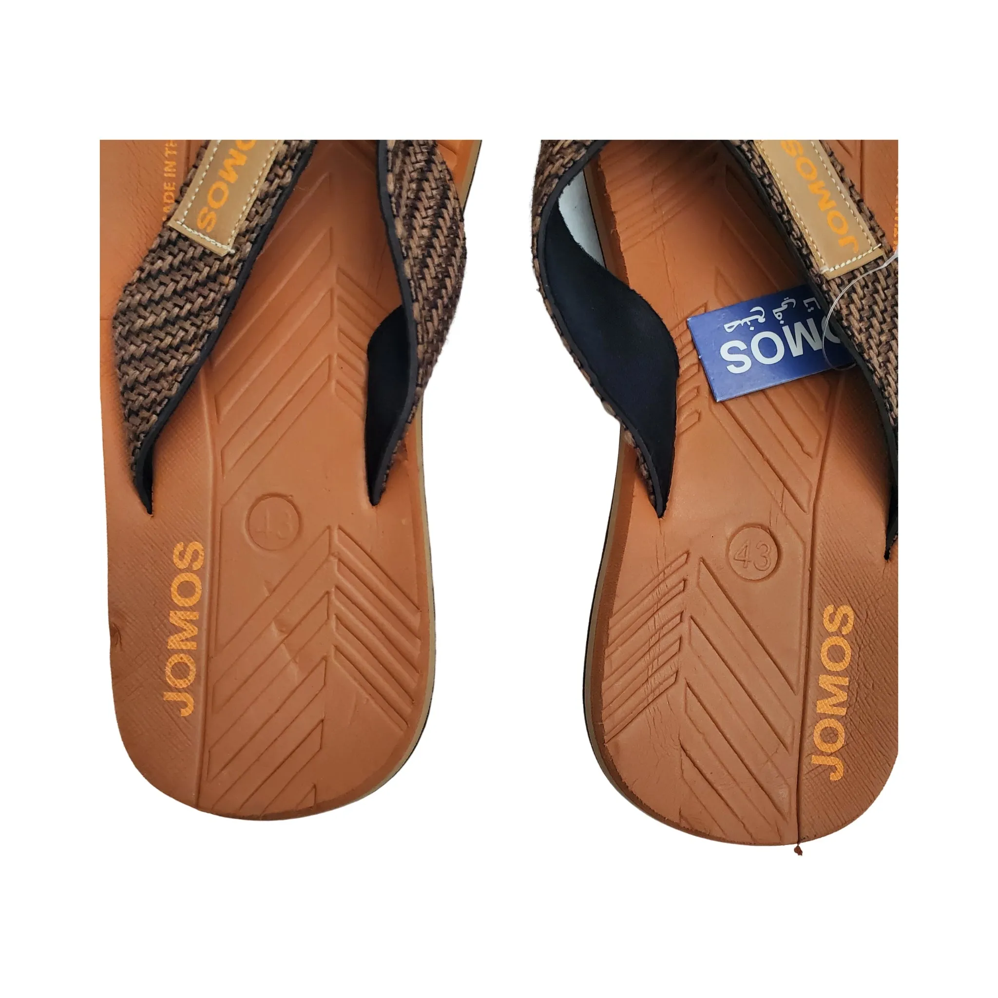 Jomos Mens Flip Flops Leather  Sandals  Beach Slippers