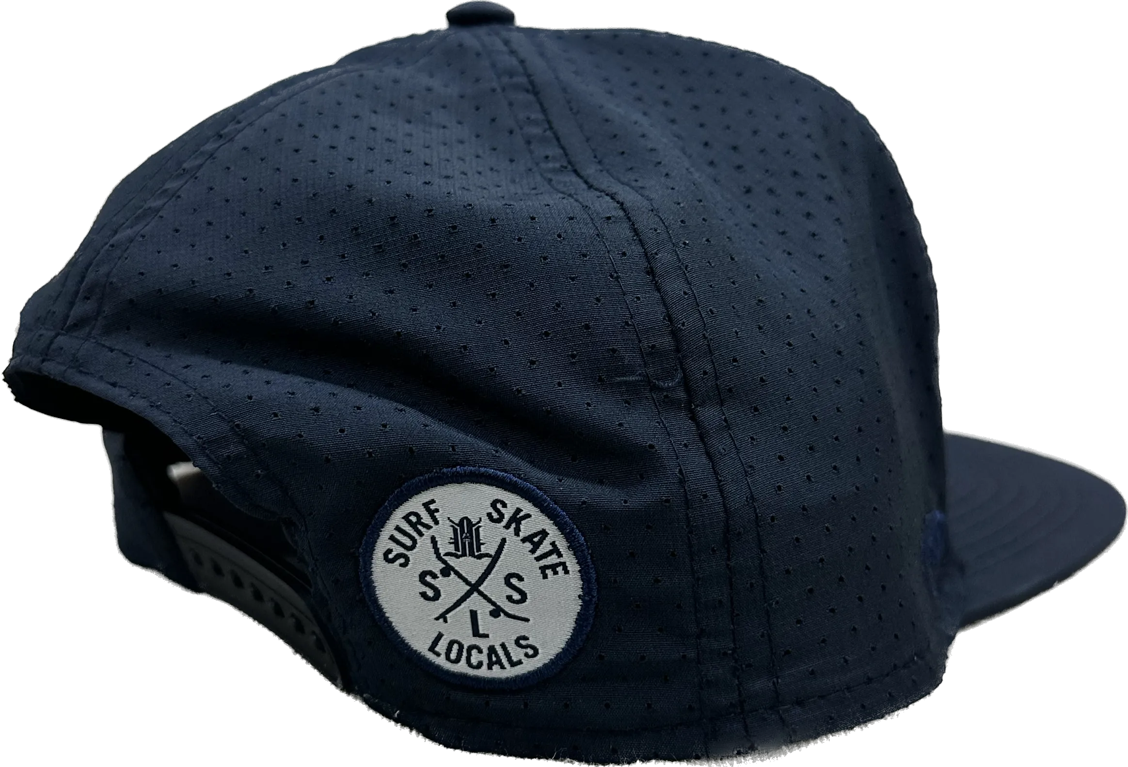 LOCALS FLORIDA BOARDERS 7 PANEL FLAT BRIM TRITECH PERFORATED TRUCKER