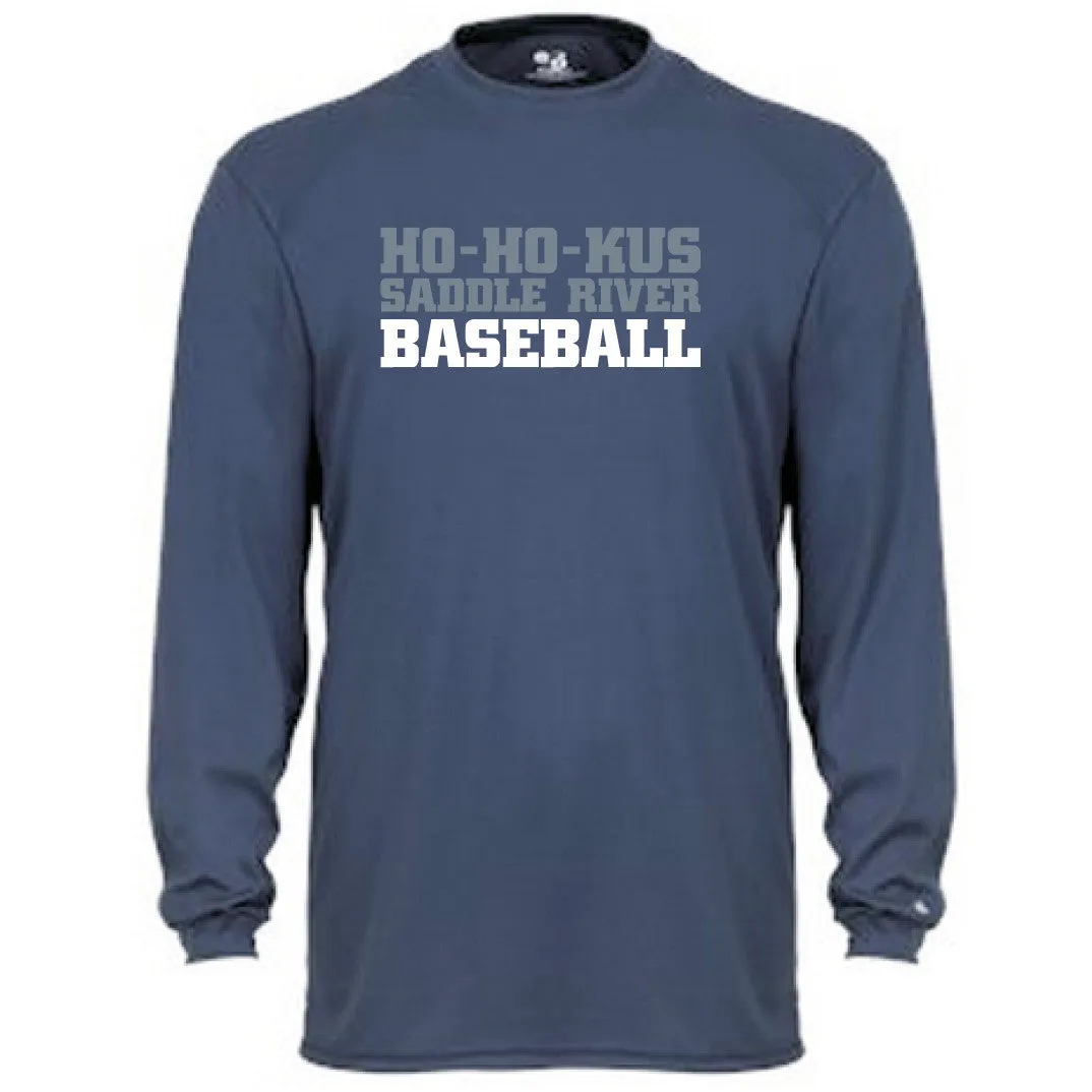 MOISTURE WICKING LONG SLEEVE T-SHIRT NAVY