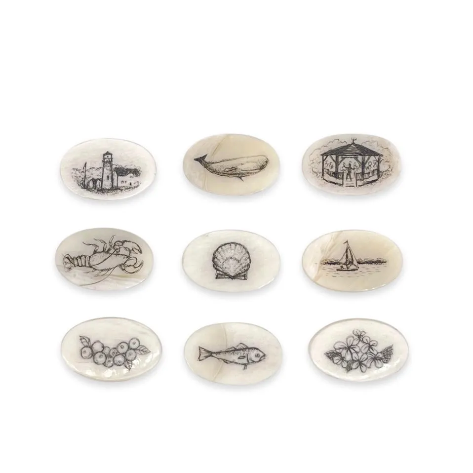 Nantucket Scrimshaw Basket Slide