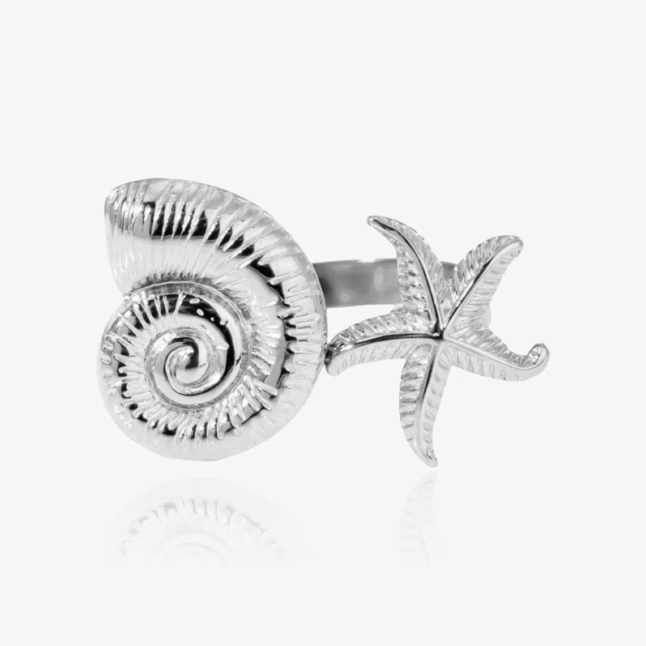 Summer Starfish Swirl Ring