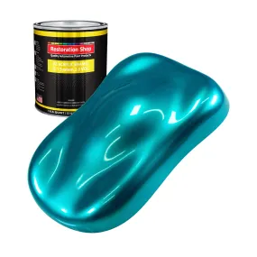 Teal Green Metallic Acrylic Enamel Auto Paint - Quart Paint Color Only - Professional Single Stage Automotive Car Truck Equipment Coating, 2.8 VOC