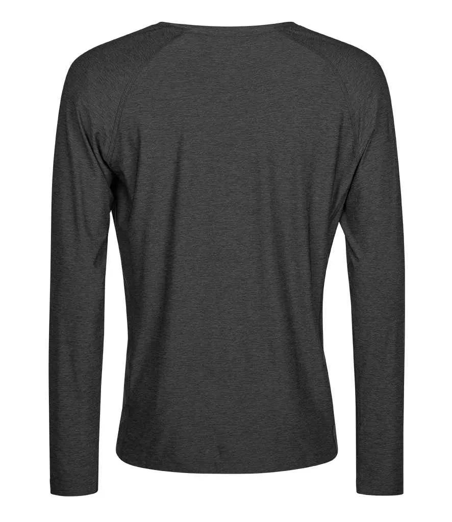 Tee Jays Long Sleeve CoolDry™ T-Shirt | Black Melange